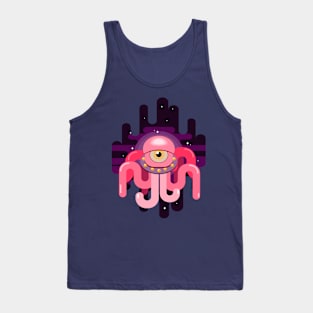 Invading alien one-eyed space tentacle monster Tank Top